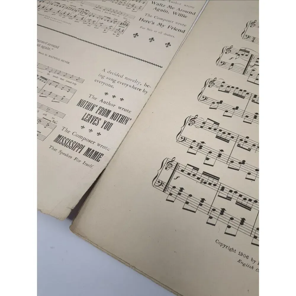 1906 Popularity Sheet Music by Geo M‎ Cohan Yankee Doodle Cohan